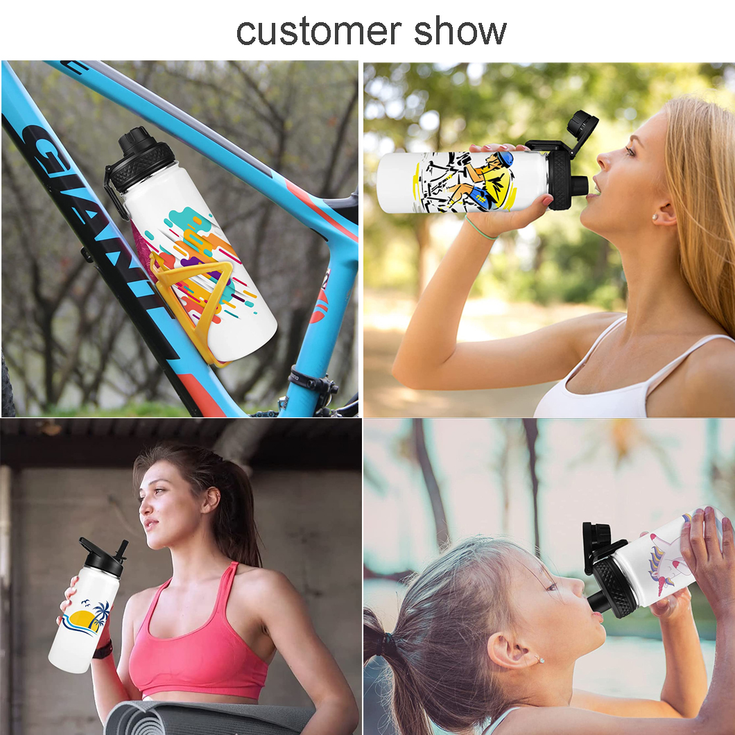 DIY مخصصة هدية تسامي المعادن معزول زجاجة الماء المعزول 