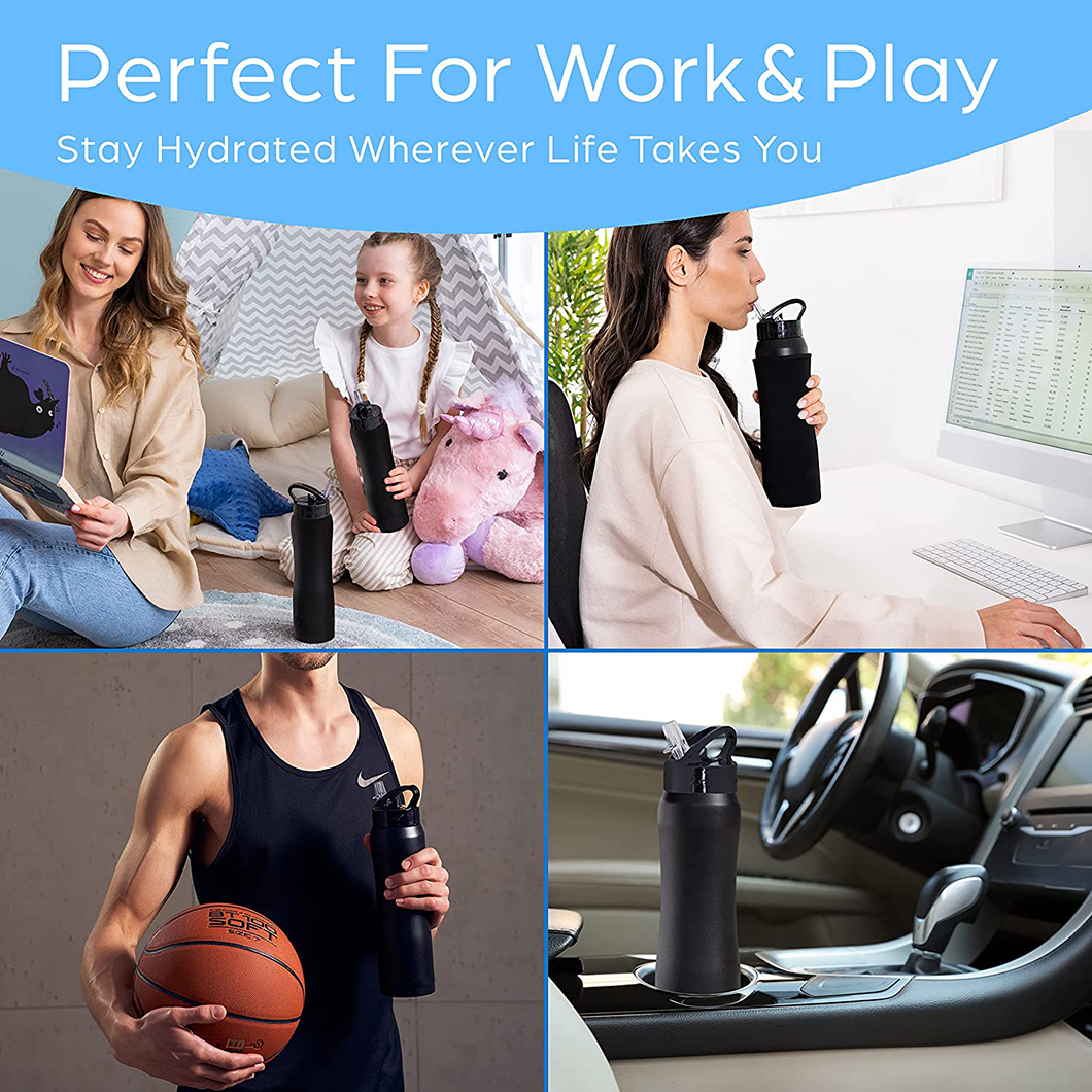 الجزء الأكبر حافظ على زجاجة ماء لركوب الدراجات المعزول القابل لإعادة الاستخدام