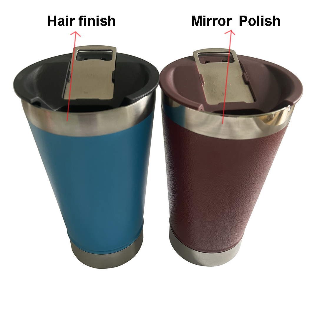 Wholesell تبقي أكواب البيرة المعدنية القابلة لإعادة الاستخدام الباردة مع فتاحة