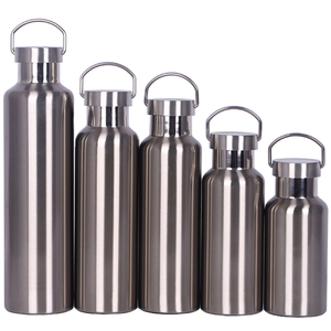 زجاجة مياه فم عريضة من الفولاذ المقاوم للصدأ قابلة لإعادة الاستخدام 