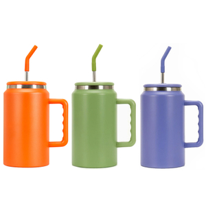 كوب معزول من الفولاذ المقاوم للصدأ بسعة كبيرة للسفر