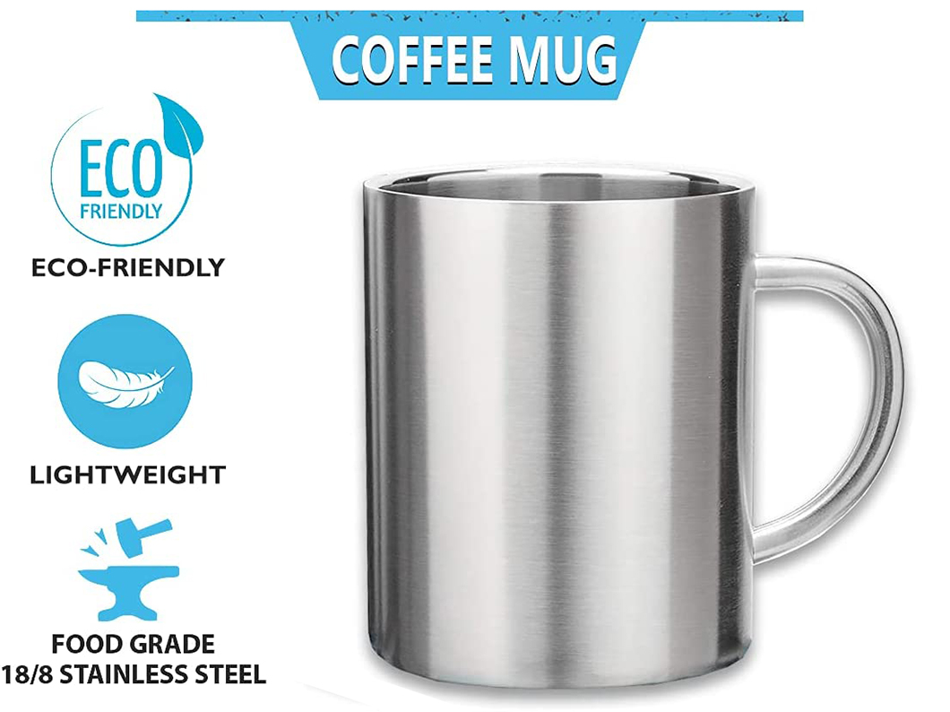 Wholesell رخيصة الفولاذ المقاوم للصدأ أكواب القهوة للترويج 