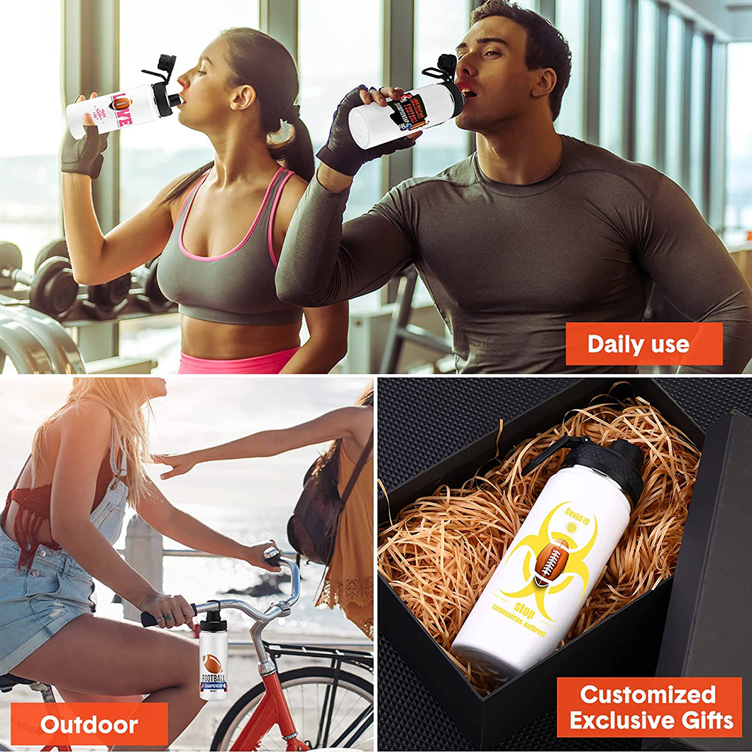 DIY مخصصة هدية تسامي المعادن معزول زجاجة الماء المعزول 