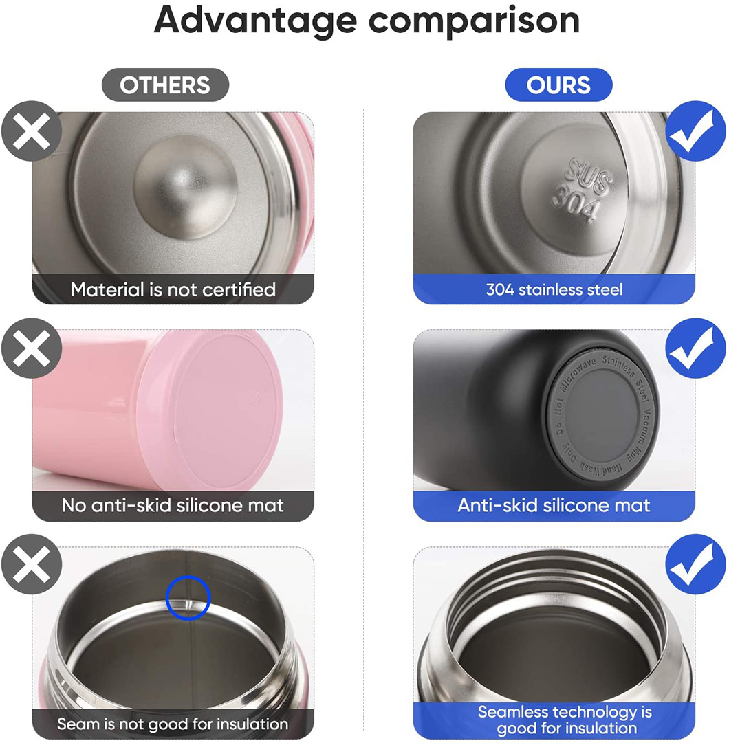 الفولاذ المقاوم للصدأ فراغ معزول الأطفال جرة الجرة المصنعة 