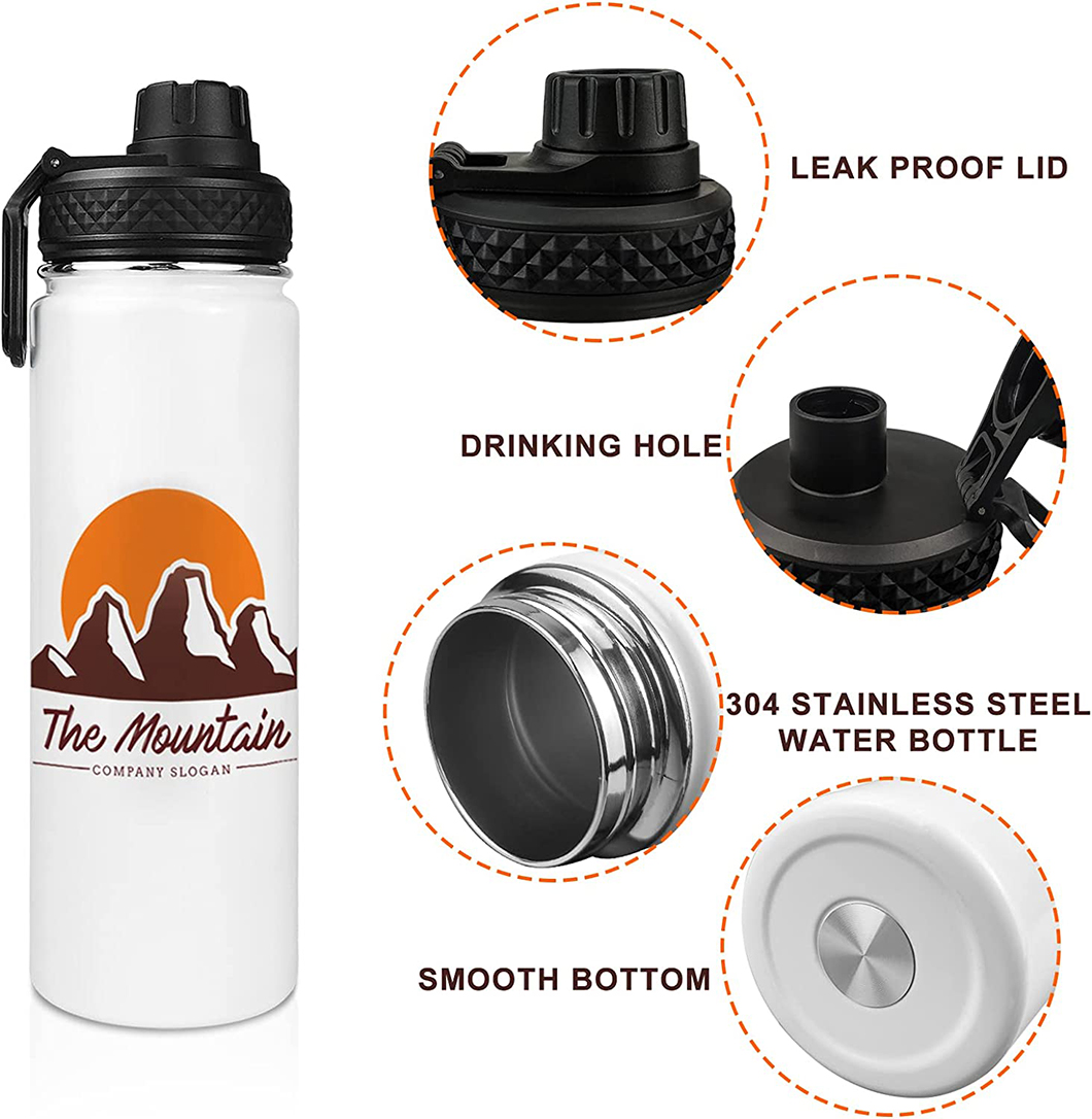 DIY مخصصة هدية تسامي المعادن معزول زجاجة الماء المعزول 