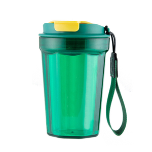 كوب سفر بجدار مزدوج قزحي الألوان للقهوة المثلجة