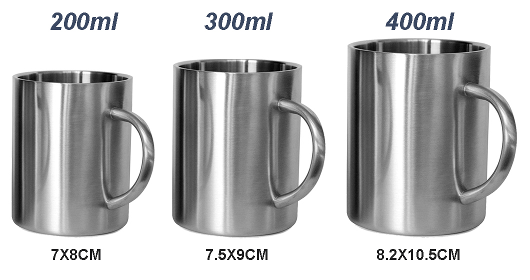 Wholesell رخيصة الفولاذ المقاوم للصدأ أكواب القهوة للترويج 