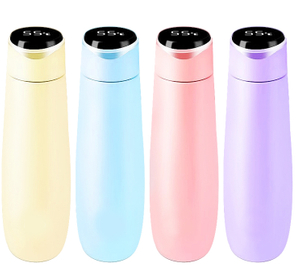 درجة حرارة ذكية تظهر زجاجة مياه حرارية من الفولاذ المقاوم للصدأ